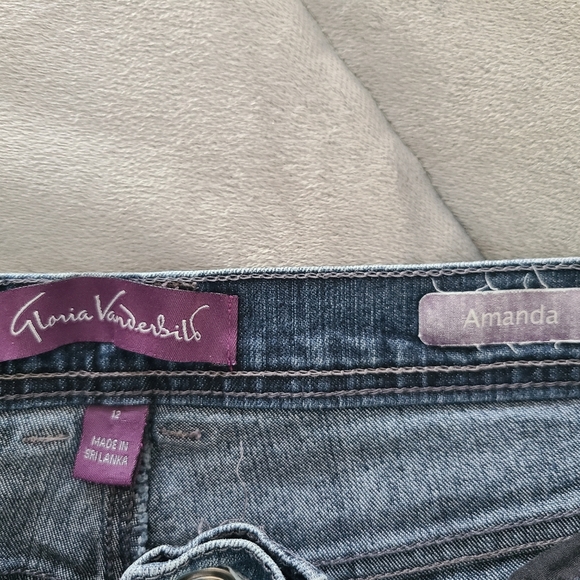 Gloria Vanderbilt Amanda jeans with rhinestones Size 12 - Picture 10 of 11